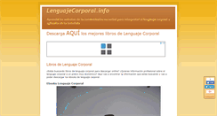 Desktop Screenshot of lenguajecorporal.info